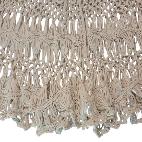 Summer Boho Crochet Mini Skirt Swimsuit Cover Women's Size 8 - Picture 11 of 14